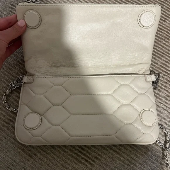 Zadig & Voltaire Cream Quilted Chain Bag